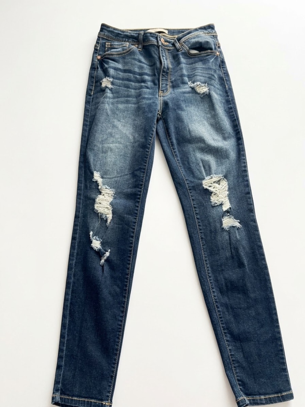 KanCan Dark Blue Distressed Skinny Jeans